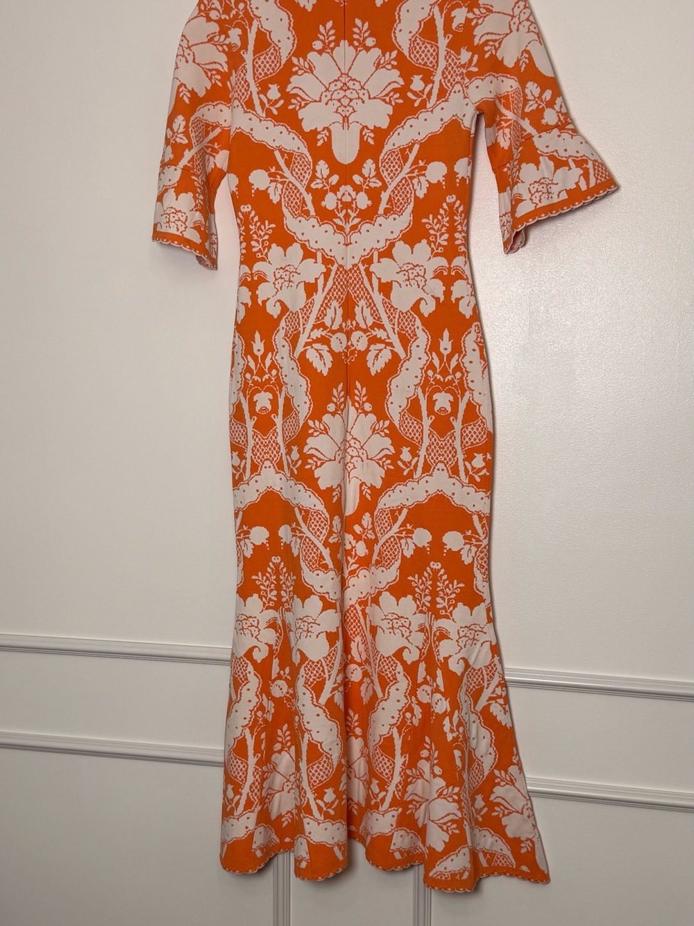 Alice McCall NWT Sittin Pretty Midi Mermaid Style Bold Orange Print US size 4 - Picture 13 of 16